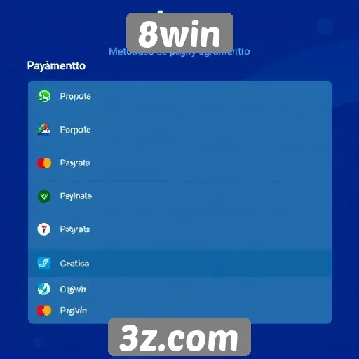 Métodos de pagamento aceitos pelo 8win